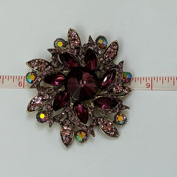 Large Purple Flower Brooch/Pendant - Picture 5 of 6
